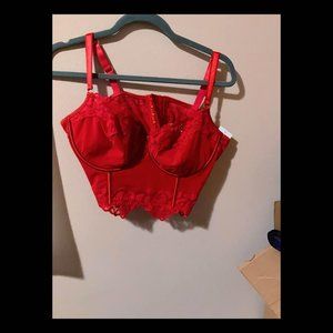 NWT Sofia Vergara Red Lace Corset Bustier